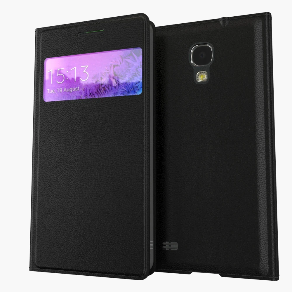 

Auto Sleep Wake Up Function For Samsung Galaxy S4 I9500 I9505 Slim Smart View Shell Bag Leather Case Flip Cover Holster