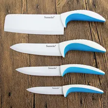 Sunnecko ceramice 4 stücke küchenmesser set pp tpr beschichtung griff soft grip obst gemüseschäler sharp klinge kochen cutter