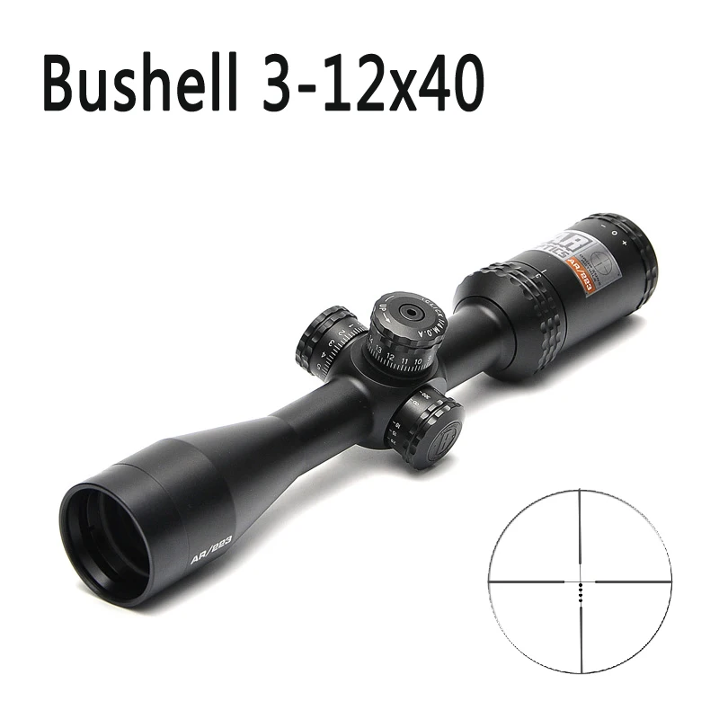 BUSHNELL 4,5-18x40 AR/223 Тактический Riflescope оптический прицел Crosshair Rifle Scope Long Distance охотничьи прицелы для снайперской винтовки - Цвет: 3 12 40