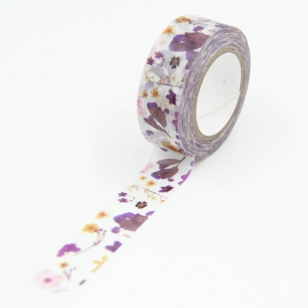 High Quality Beautiful Purple Flower Washi Paper Masking Tapes DIY