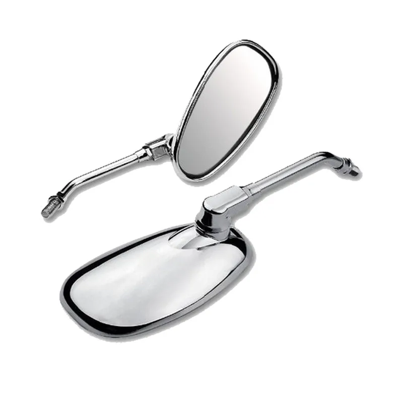 2PCS Motorcycles Chrome Side 10mm Clockwise Side Mirrors For Honda