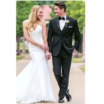 

Men Blazer Dress Groom Suits(Jacket+Pants+Vest+Bow Tie) Superior quality wedding suit for mens Groomsman wedding dress Prom suit