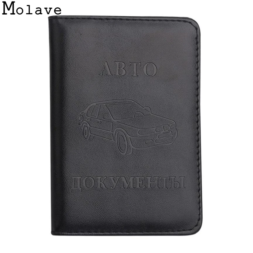 

Molave Russian Driver's License PU Leather Cover for Car Driving Documents Business Card Holder ID Card Holder women DEC20