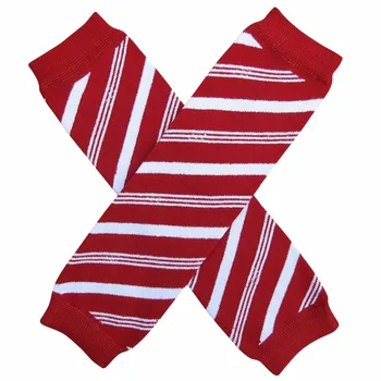 

9Inches Baby Xmas leg warmers 4styles Newborn cotton green red stripe Snowflake leg warmer socks 12pairs/lot