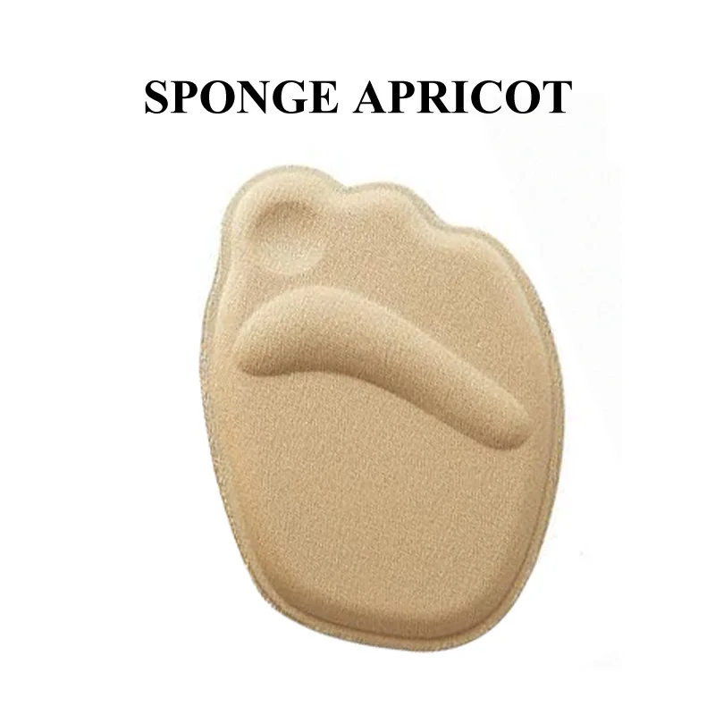 Sunvo 3D Силиконовая гелевая подушечка под стопу для женщин высокие вставки под пятки передние стельки уменьшают трение Массаж Уход за ногами обувь колодки - Цвет: Sponge Apricot