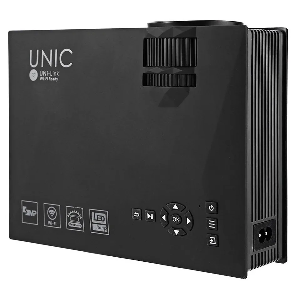 Мини Портативный UNIC UC46 + беспроводной WIFI Full HD светодиодный проектор для домашнего