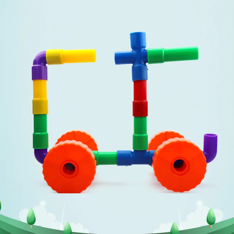 

Youwant Toy 50Pcs DIY Educational Brain Toys Creative Toy Building Blocks ABS Material For Children Tube Toy