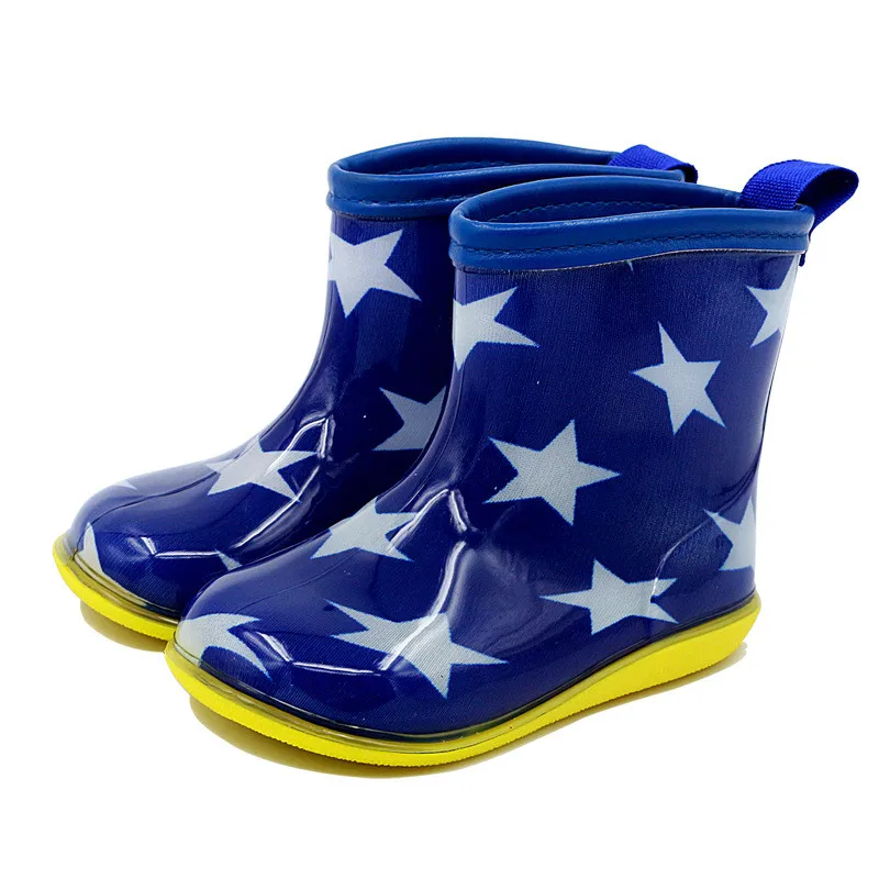 Модная детская одежда непромокаемые сапоги для девочек и мальчиков обувь для детей; Симпатичные нескользящие носки Водонепроницаемый галоши водонепроницаемая обувь сапоги на резиновой подошве E3 10
