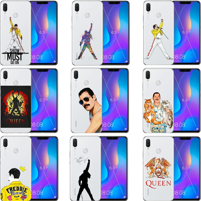 

Freddie Mercury Rainha banda Qualidade Luxury Phone Case para Huawei P8 P9 P10 P20 Lite Plus silicone Suave Fundas Coque Shell