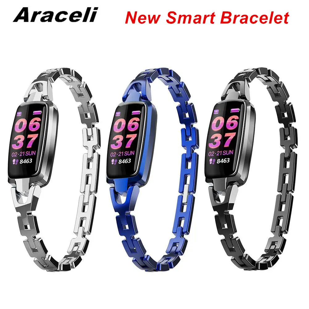 

2019 New Smart Bracelet Women's SmartBracelet Heart Rate Detection Sleep Monitoring Physiological Cycle Reminds Sport Band Watch