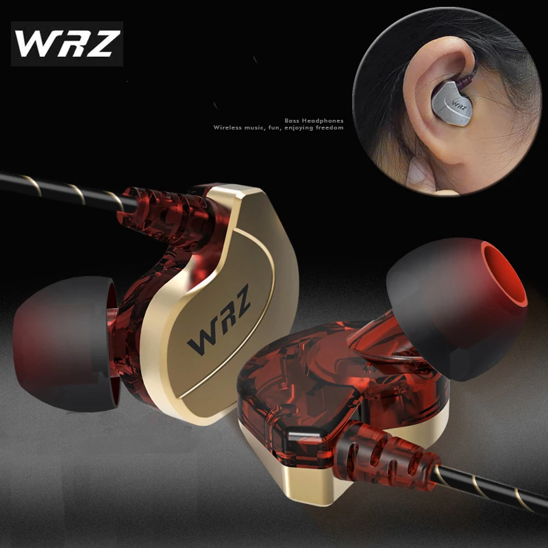Наушники вкладыши WRZ X6 с сабвуфером спортивные Hi Fi наушники микрофоном для ди