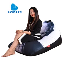 LEVMOON Beanbag Sofa Chair Jobs Seat Zac Comfort Bean Bag Bed Cover Without Filling Cotton Indoor Beanbags Lounge Chair