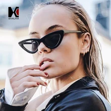 SHAUNA Popular Women Cat Eye Sunglasses Fashion Ladies Red Frame Tinted/Clear Lens Shades UV400