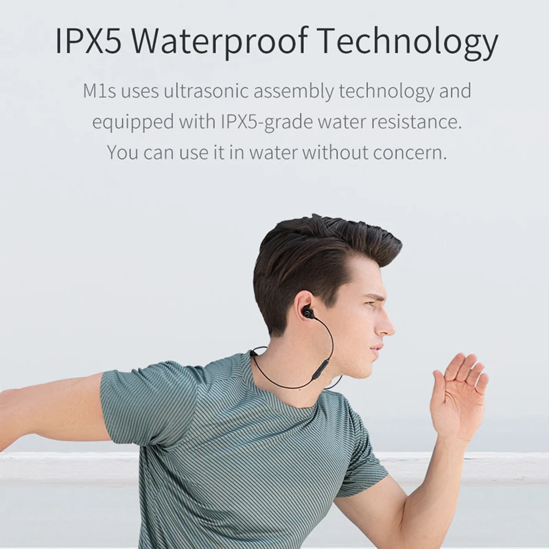 QCY M1S Магнитный V4.2 чип Bluetooth наушники IPX5 rated sweatproof Беспроводные с микрофоном