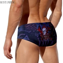 SD8 AUSTiNBEM, сексуальный мужской купальник, плавки, боксеры, шорты, с принтом черепа, мужские плавки, пляжная одежда, шорты, купальный костюм
