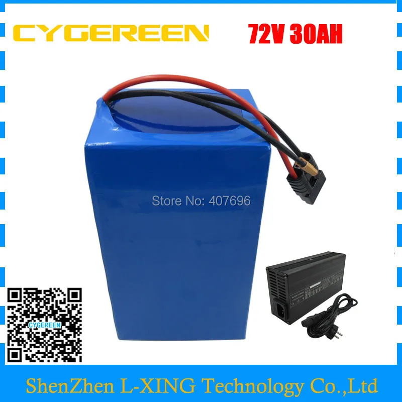 High quality 72V ebike battery 2000W 72V 30AH Lithium battery 3.7V 5AH
