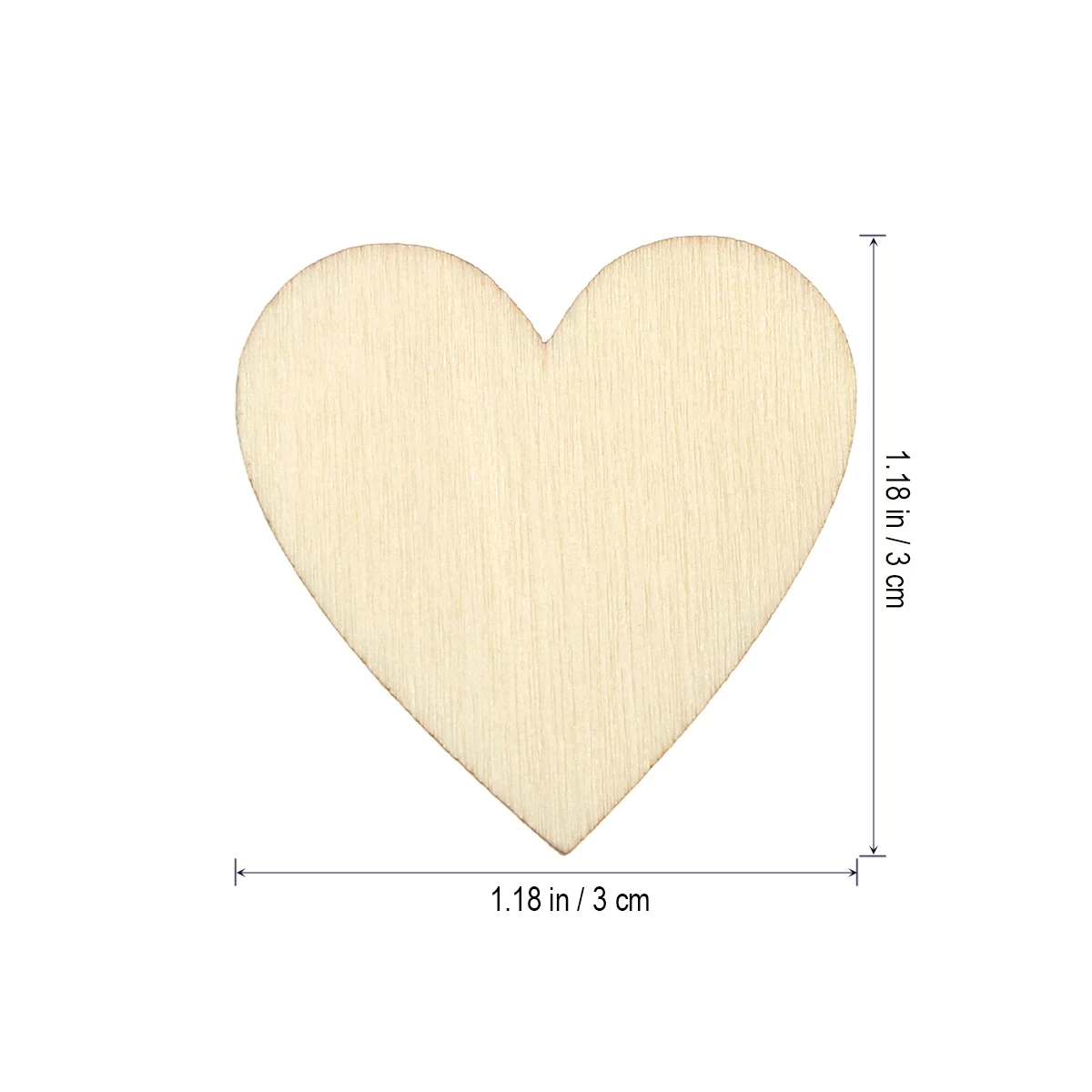 50 шт. 30 мм пустые деревянные древесные срезы в форме сердца, украшения, вырезы для поделок, вечерние свадебные украшения(деревянный цвет