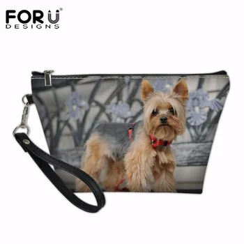 

FORUDESIGNS Yorkshire Terrier Printed Women Cosmetic Bags Cute Style Pencil Bag for Kids Travel Make Up Bag Girls Cosmetic Pouch