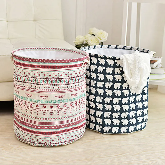 Daily Large Storage Bag For Kids Toys Suit Cotton Fabric Daily Large Storage Bag For Kids Toys Suit Cotton Fabric Organizer Laundry Bags Clothes Basket