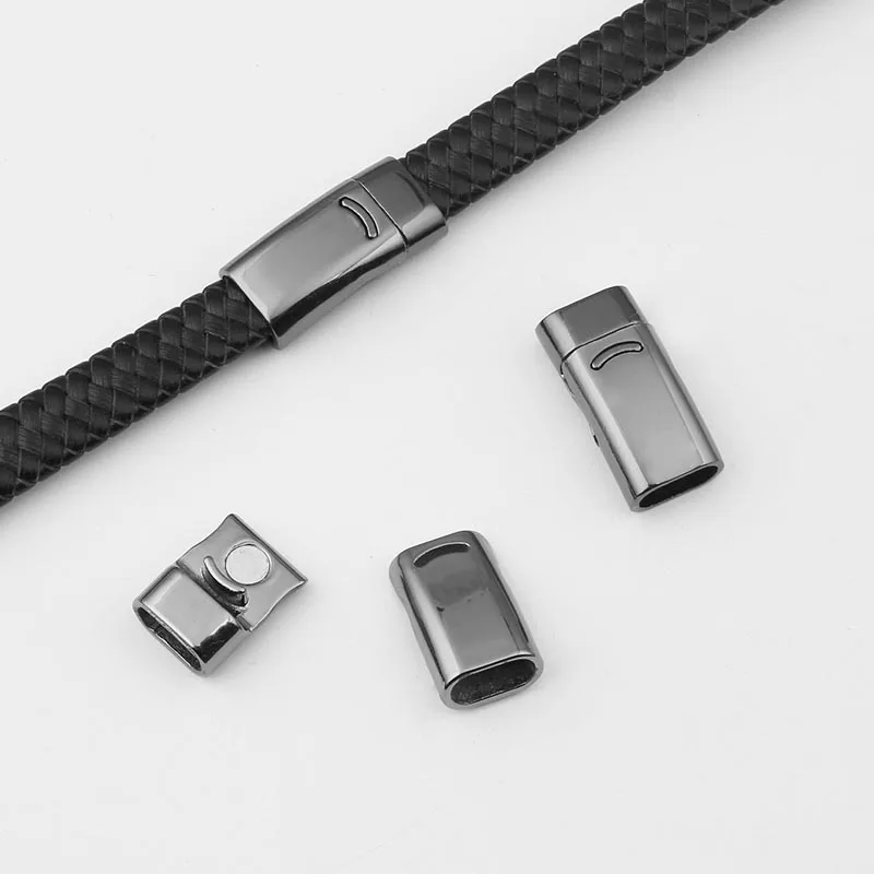 

5Sets Gunmetal Rectangle Magnetic Clasp for 10*5.5mm Flat Leather Cord Connector DIY Jewellery