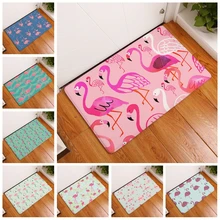 Фламинго печать цифровая печать Противоскользящий замшевый Ковер Дверной коврик напольный коврик для кухни гостиной