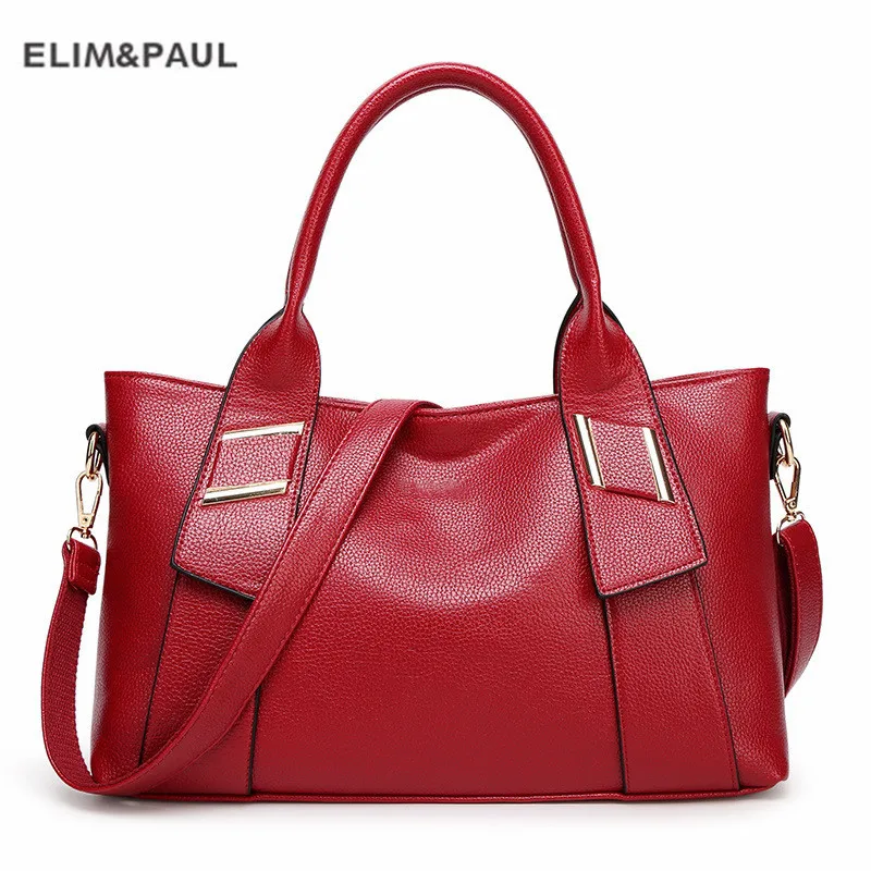 

ELIM&PAUL Fashion Litchi Grain PU Leather Small Women Bucket Handbag Female Mobile Shoulder Messenger Bag Bolsa Feminina Sac