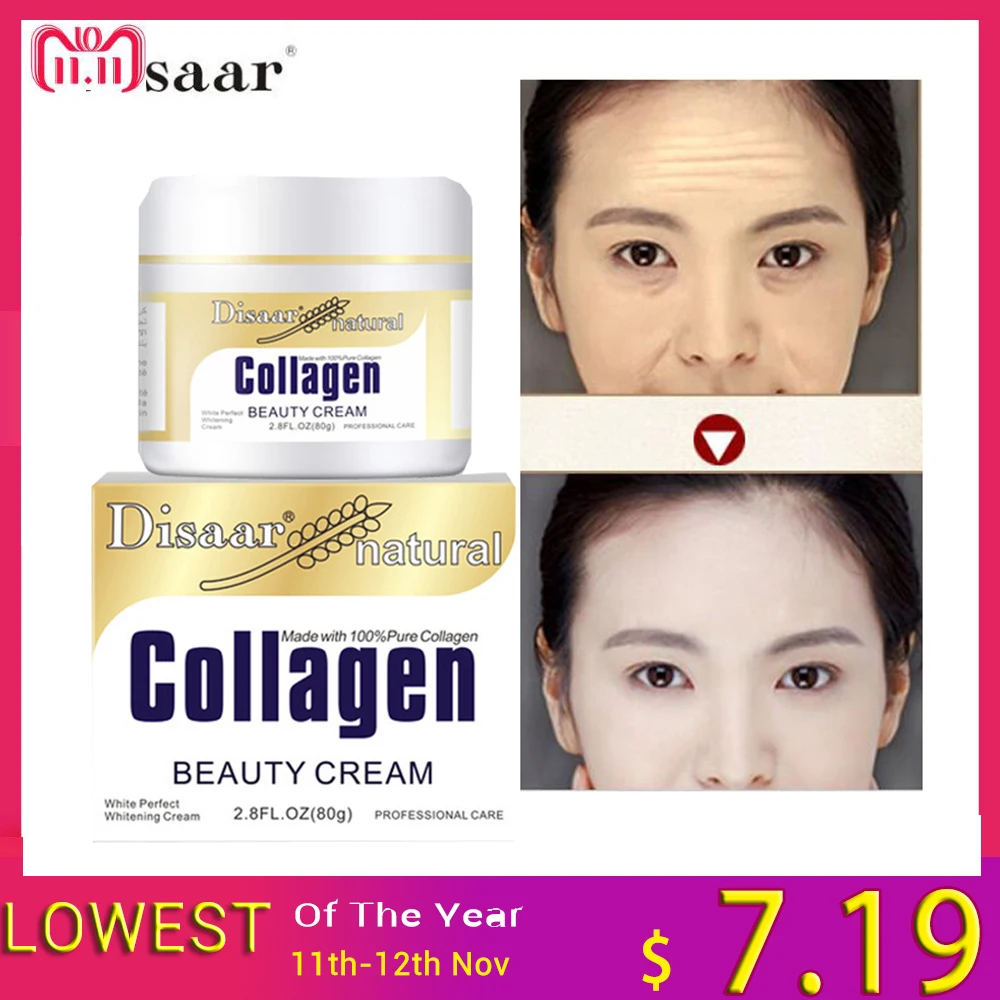 Face Cream Collagen Facial Moisturizer Cream Lanolin Skin Moisturizing Soothing & Hydrating & Brightening Cream Disaar 80g