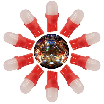 

300pcs hot sale led Pinball 6.3 Volt LED GREEN Round Replacement Bulbs 555 Wedge Base T10 NEW Pinball led lamps Pinball Machine
