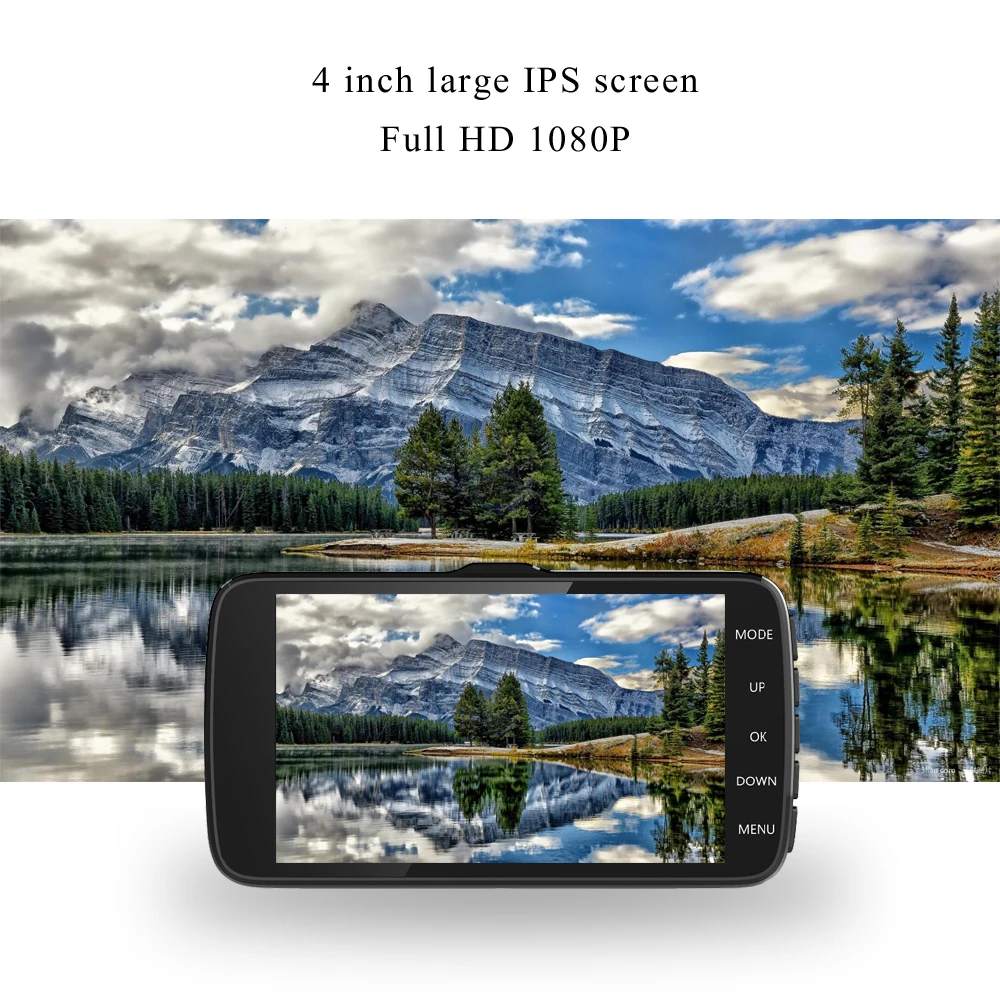 Автомобильный видеорегистратор ADDKEY D034 с двумя объективами IPS 4 0 дюйма Full HD