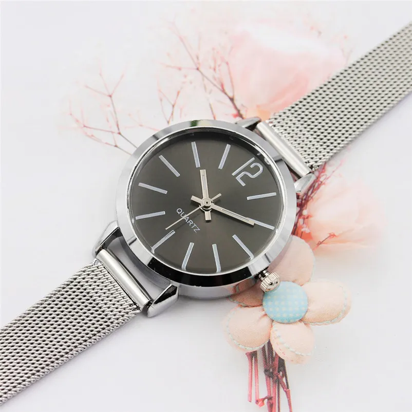 Fashion Women's Watches Simple casual watches Classic Stainless Steel Analog Quartz Wrist Watch clock relogio feminino J20 (7)