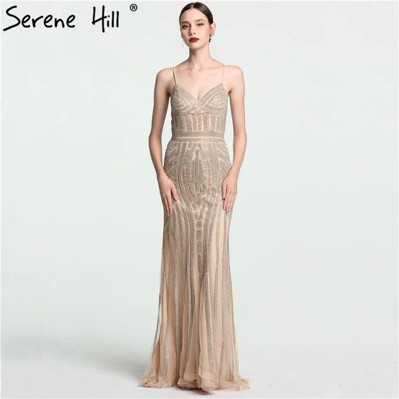 

Long Kaftan Dubai Arabic Gold Crystal Mermaid Formal Evening Prom Party Gown Dress Abiye Dresses Avondjurken Gala Jurken BLA6002