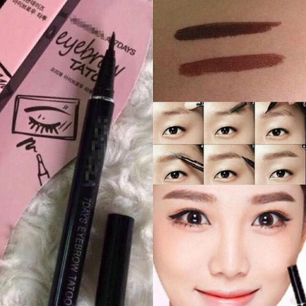 Long Lasting Makeup Women Gifts High Quality Eyebrow Liner 1Pcs Waterproof Brown 7 Days Eye Brow Eyebrow Tattoo Pen Liner