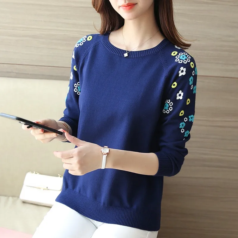 2018 autumn/winter long sleeve joker head set loose render unlined upper garment embroidery Chinese wind sweater 2018 autumn/winter long sleeve joker head set loose render unlined upper garment embroidery Chinese wind sweater