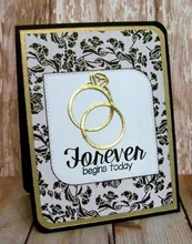 

Wedding ring forever love Cutting Dies Stencil for DIY Scrapbooking Photo Album Embossing Paper Cards Decorative Crafts