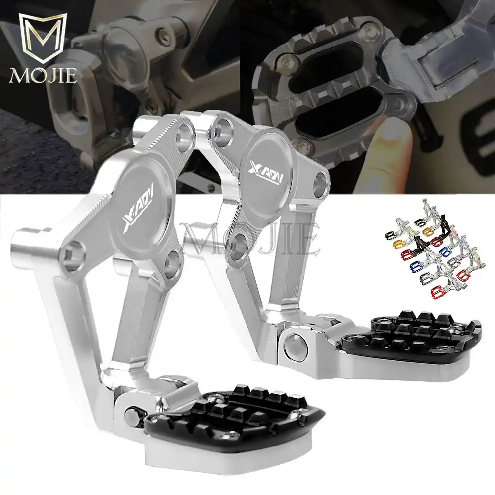Color : Gray Cyclist store High-quality Accessories For Motorcycles Side Folding Footrest Stand Extension For HONDA X-ADV XADV 750 2017 2018