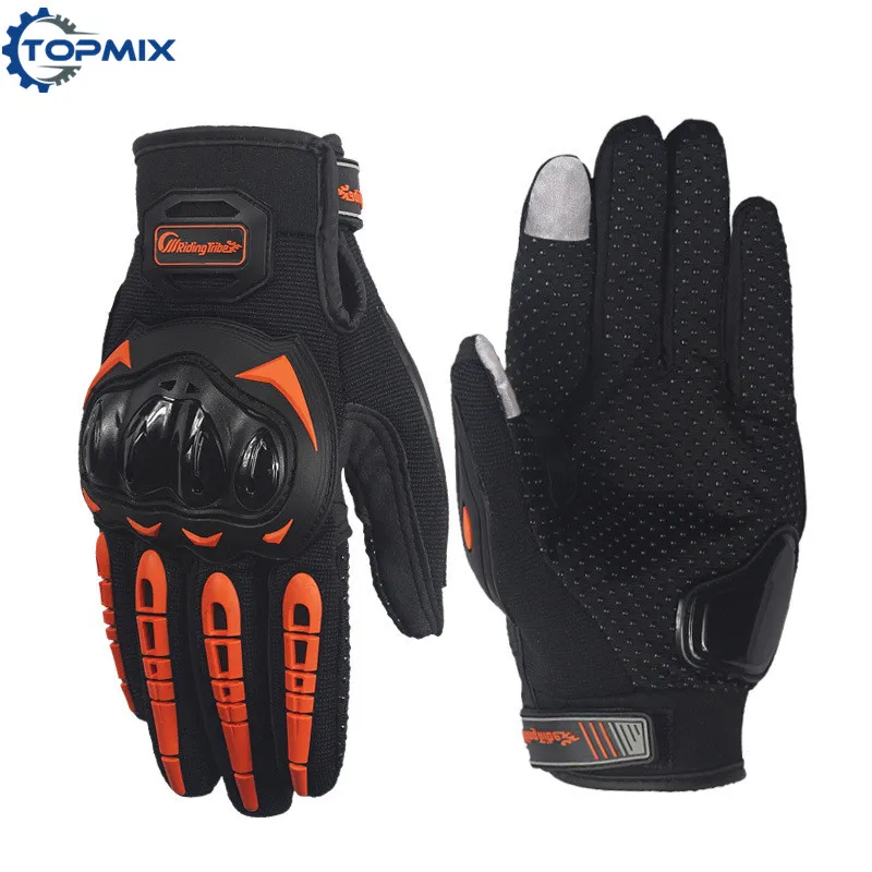 Screen Touch Motorcycle Gloves Orange