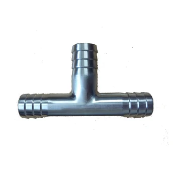 

304 Stainless Steel 10mm Hose Barb Barbed Tee 3 Way Pipe Fitting Coupling Connector Adapter For Water Air Oil
