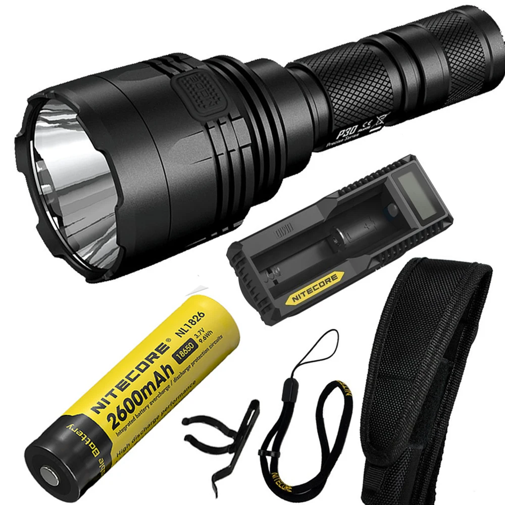 

NITECORE P30 1000Lumen Long-range Tactical Flashlight Outdoor Hunting Waterproof Portable Torch +18650 battery and charger