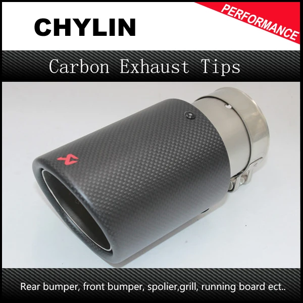 

Coowei One piece Inlet 63mm Outlet 89mm Carbon exhaust tip Stainless Steel Muffler tips Automobile Akrapovic exhaust pipe