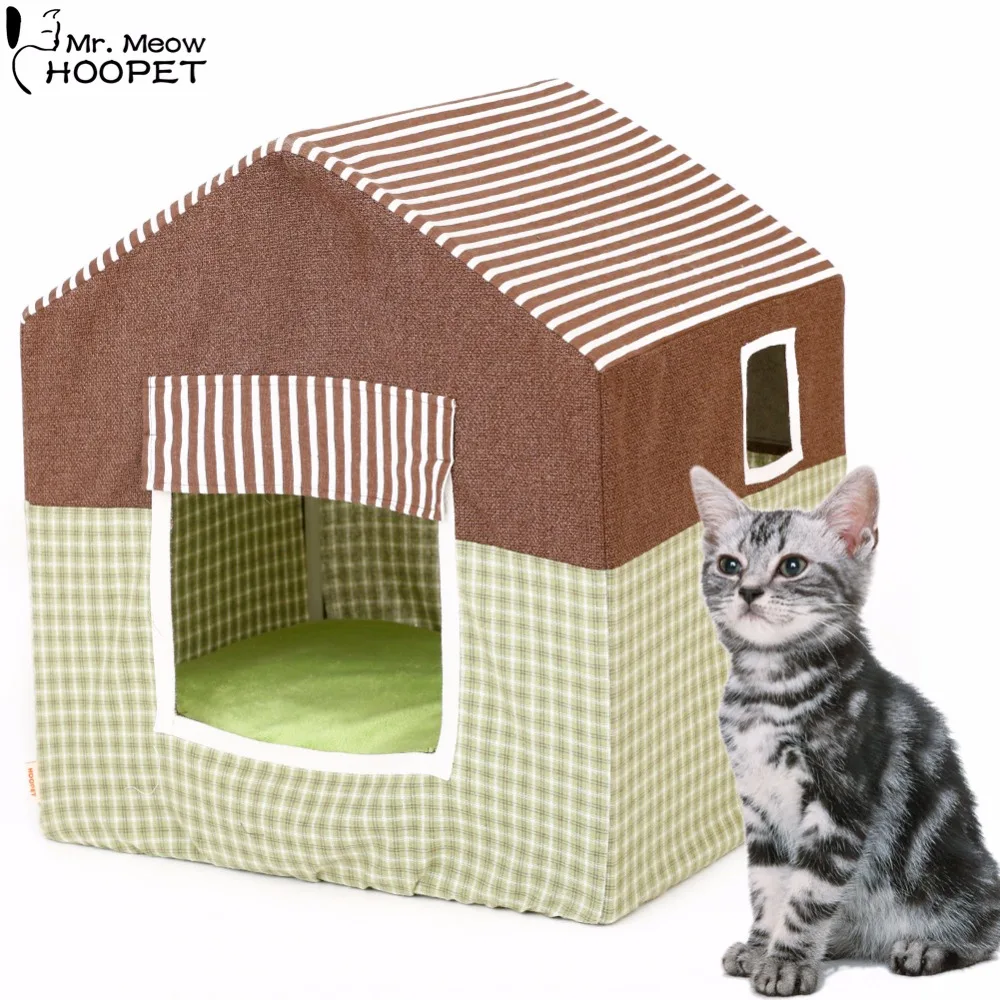 All Seasons Pet Indoor/Outdoor Kennels Kitten House Bed with Cushion