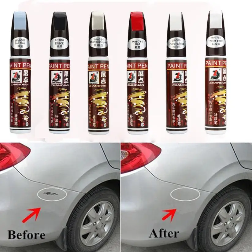 Universal Newest Best Selling 6 Colors Auto Car Coat Paint Pen Touch Up Scratch Clear Repair