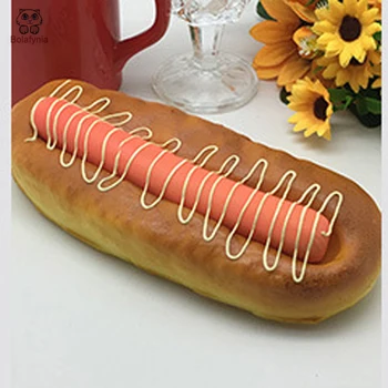 

BOLYFYNIA Simulation bread cake model toy Ham log fake bread children toy breakfast food