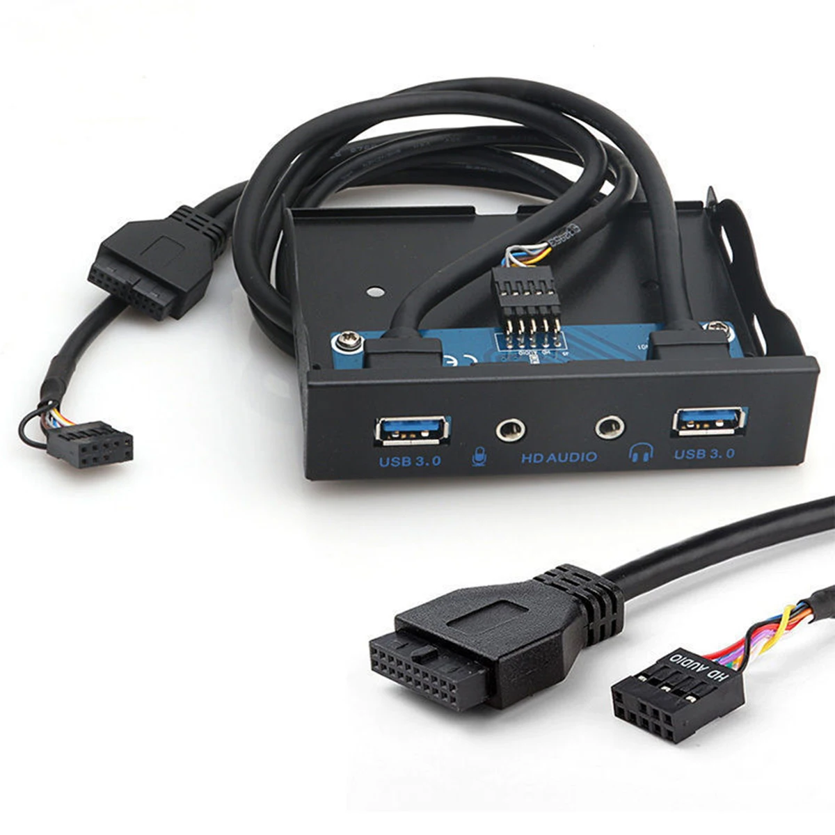  3.5 ''2 USB3.0 UN Hub + HD Audio per 20Pin Intestazione Floppy Front Drive Pannello