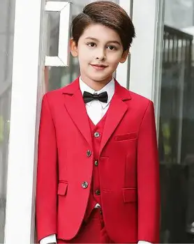 

2019 high quality blazers wedding suits for boys formal black/ blue /red children's costume boy clothes performance clothing