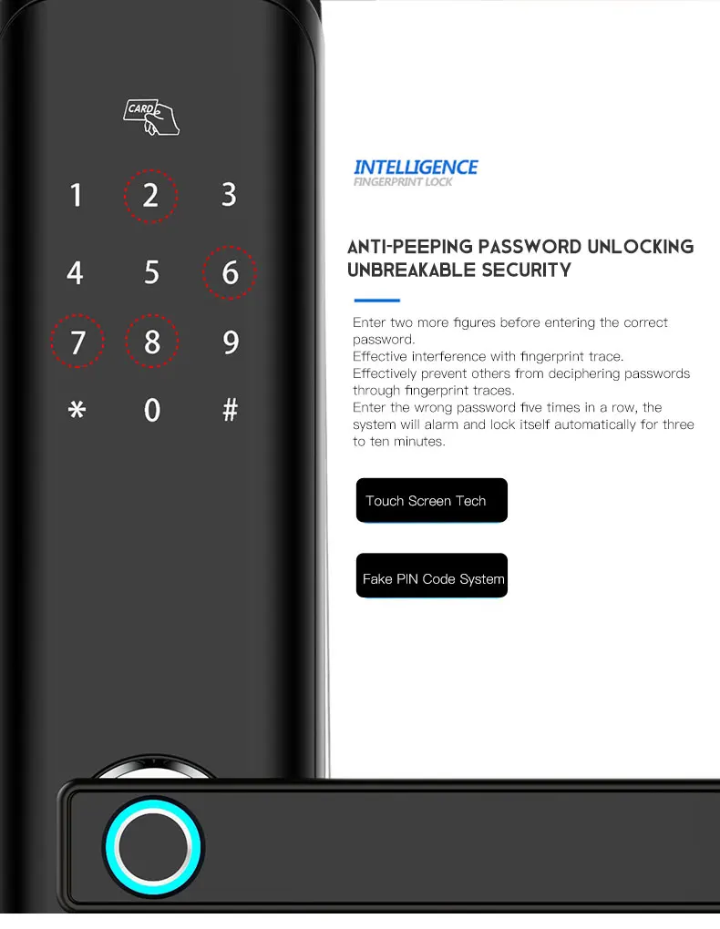 KPIOCCOK, Bluetooth, умный дверной замок, приложение, пароль, IC карта, отпечаток пальца, замок 360*70*30 мм, механический ключ, электронный дверной замок X5