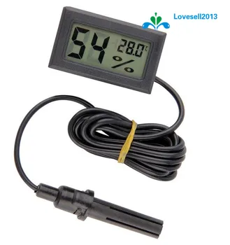 

Mini Probe LCD Digital Thermometer Hygrometer Temperature Humidity Indoor Meter Digital Display -50 ~ 70 Degrees Celsius