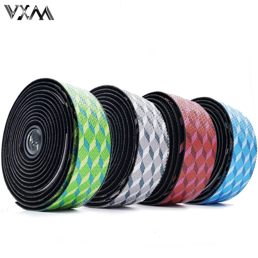 

VXMSoft Road Bike Bicycle Handlebar Cork EVA PU Bar Tape Professional Cycling Damping Anti-Vibration Wrap With 2 Bar Plug