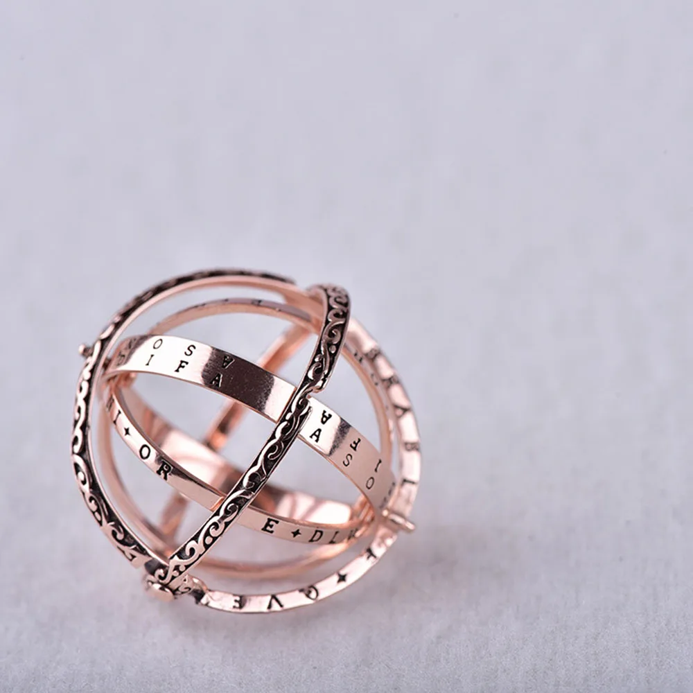 S925 астрономический шар кольцо космическое кольцо для влюбленных пар для мужчин ювелирные изделия Прямая поставка розовое золото Серебряное кольцо подарок