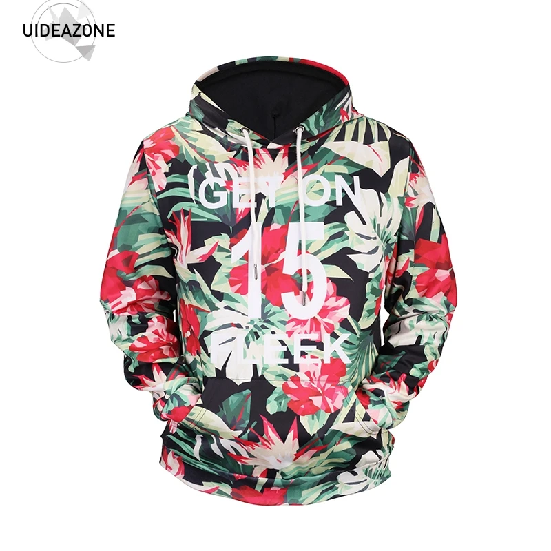 3D Flower Hoodies Men Women Autumn Winter Hooded Sweatshirt Moleton
