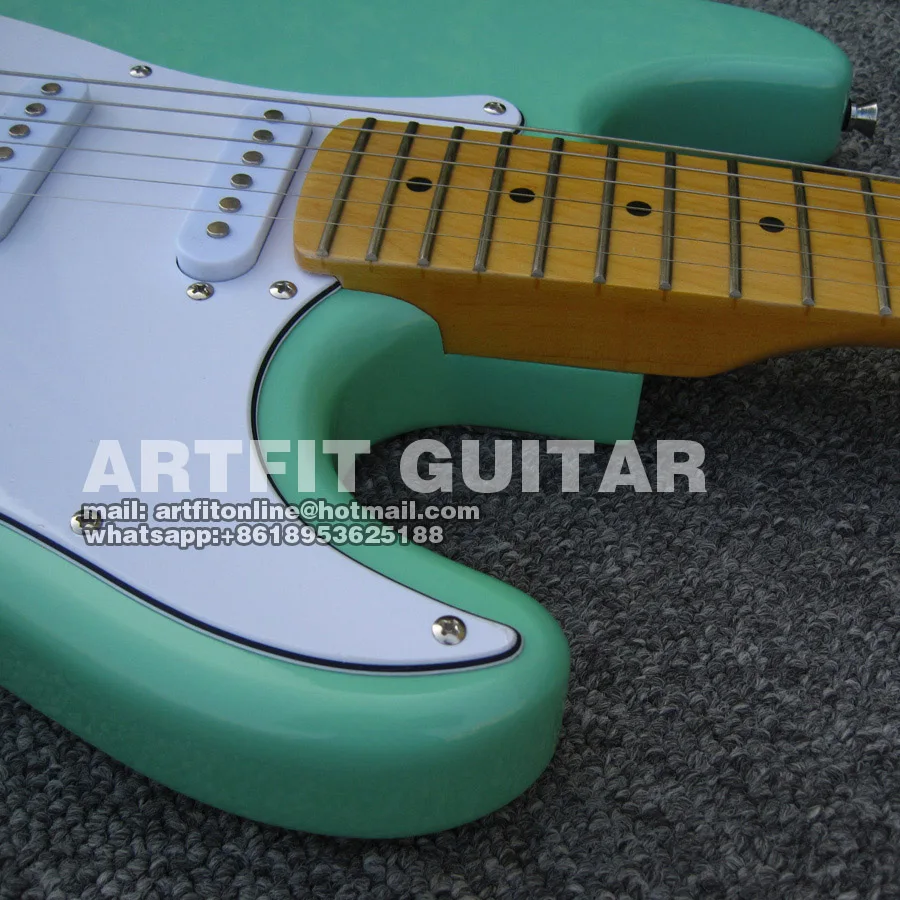 ST Surf зеленые твердые деревянные реплики электрические гитарные Музыкальные инструменты Guitare
